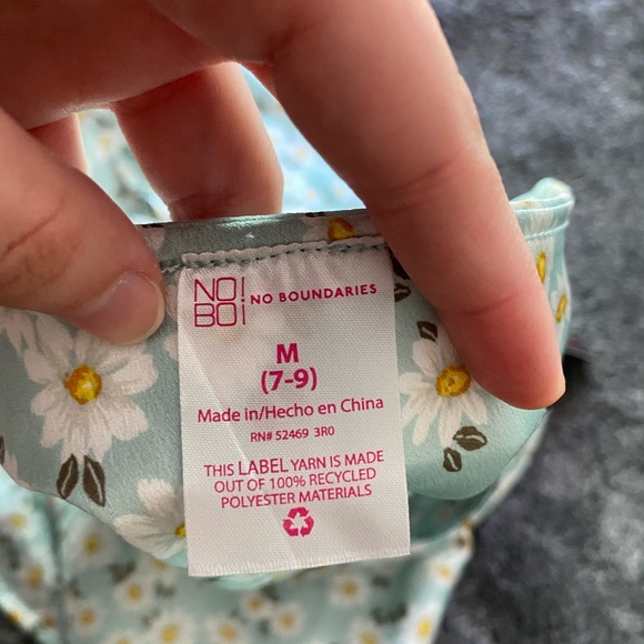 Mint Green Daisy Silk Skirt - Picture 5 of 5